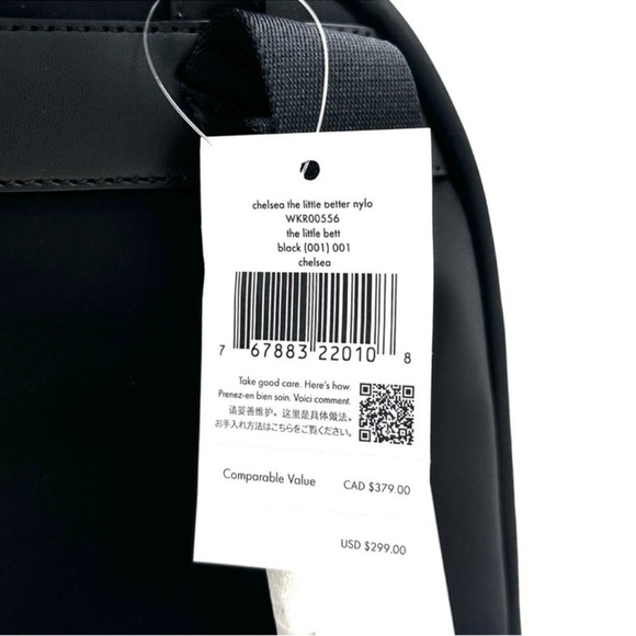 Kate Spade Chelsea Nylon Medium Backpack Black/Gold (NWT) main image 9